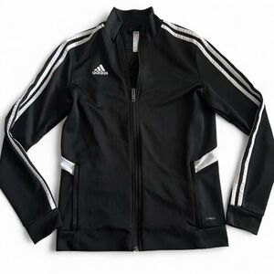 Adidas Women's Black and White Track Jacket